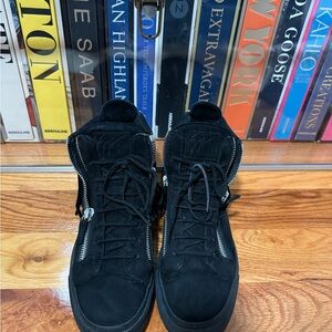 Giuseppe Zanotti Men's Black High-Top Sneakers